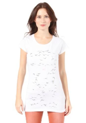 Foto Armedangels Womens Jane Swarming Birds S/S T-Shirt white