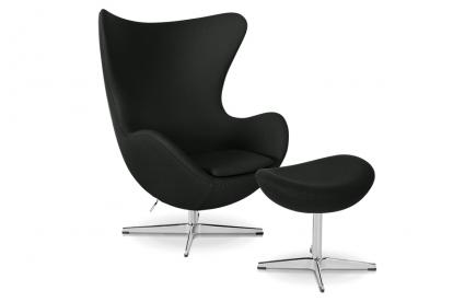 Foto Arne Jacobsen Silla Egg y Otomana