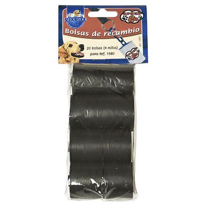 Foto Arquizoo Bolsas de recambio para dispensador 4 rollos x 20 bolsitas