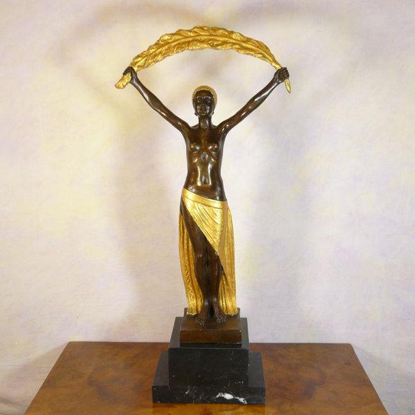 Foto Art deco escultura de bronce