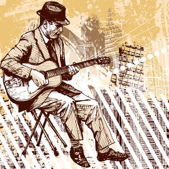 Foto ART PANEL GUITARIST Absorbent Acoustic Panel 78x78x4, 5 Cm