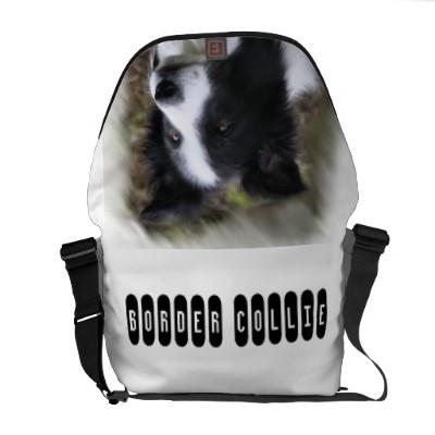 Foto Arte del border collie Bolsas De Mensajería