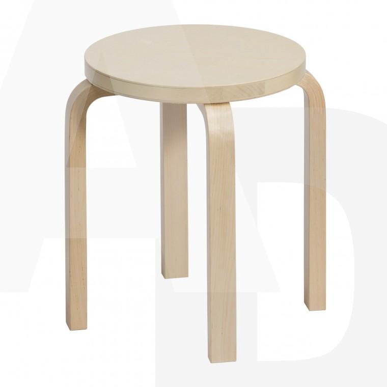 Foto Artek - E60 Stool - rojo/legs birch red lacquered