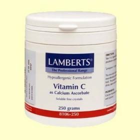 Foto Ascorbato de calcio - vitamina c en polvo - lamberts - 250 gramos