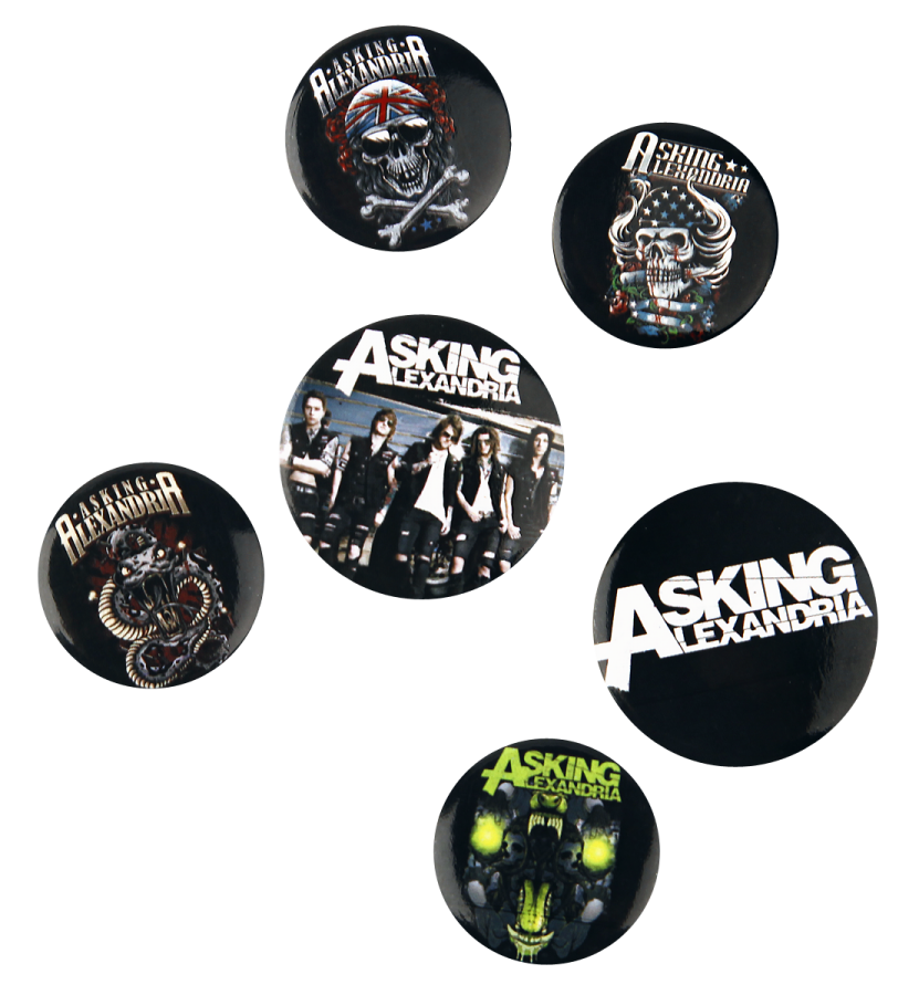 Foto Asking Alexandria: Lote de chapas