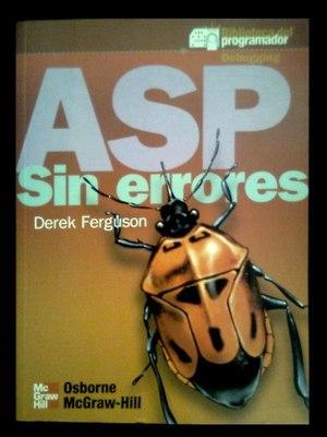Foto Asp Sin Errores - Derek Ferguson - Spain Libro / Book 2001 - Mcgraw Hill