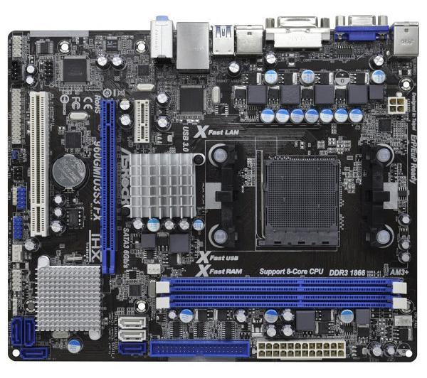 Foto Asrock 960GM/U3S3 - Socket AM3+ - Chipset 760G - Micro-ATX