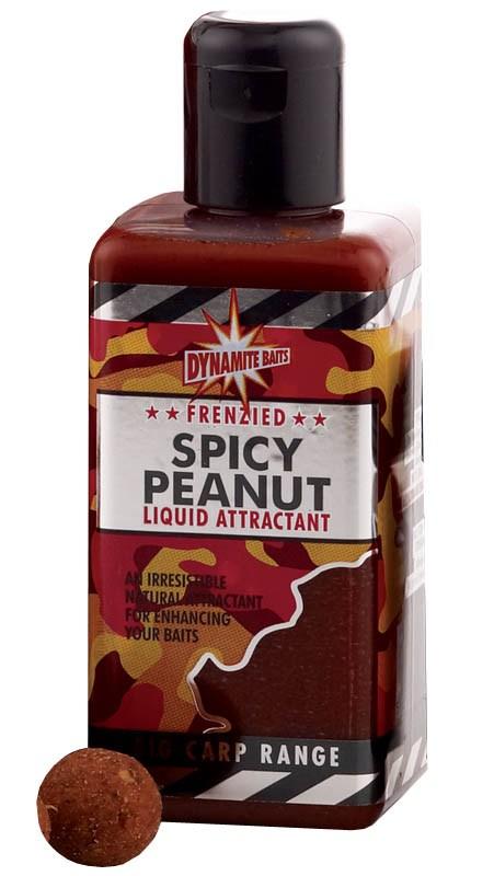Foto atrayente líquido dynamite baits spicy peanut frasco de 250ml