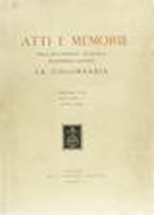 Foto Atti e memorie dell'Accademia toscana di scienze e lettere «La Colombaria». Nuova serie vol. 19