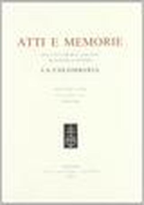 Foto Atti e memorie dell'Accademia toscana di scienze e lettere «La Colombaria». Nuova serie vol. 71