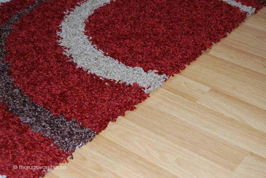 Foto Aura Droplets Red Shaggy Rugs
