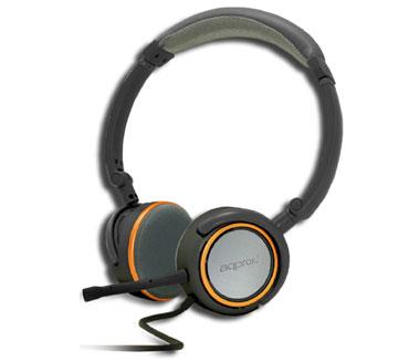 Foto Auricular + mic Approx hifi gris/naranja