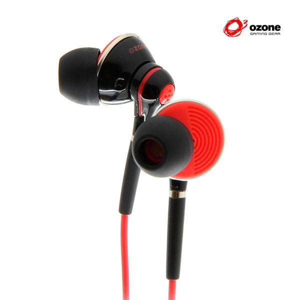 Foto Auricular gaming ozone oxygen in-ear negro/rojo