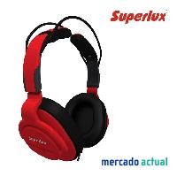 Foto auricular superlux hd661 rojo profesional