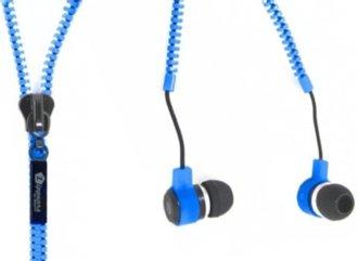 Foto auriculares con cable - silver ht zippears, jack 3.5mm y de color azul
