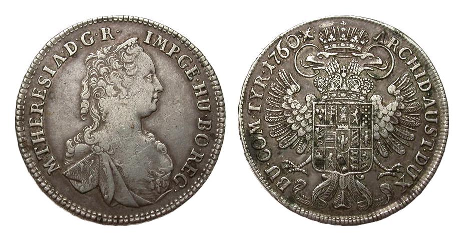 Foto Ausland / Euro / sonstiges Österreich 1/2 Taler Maria Theresia 1760