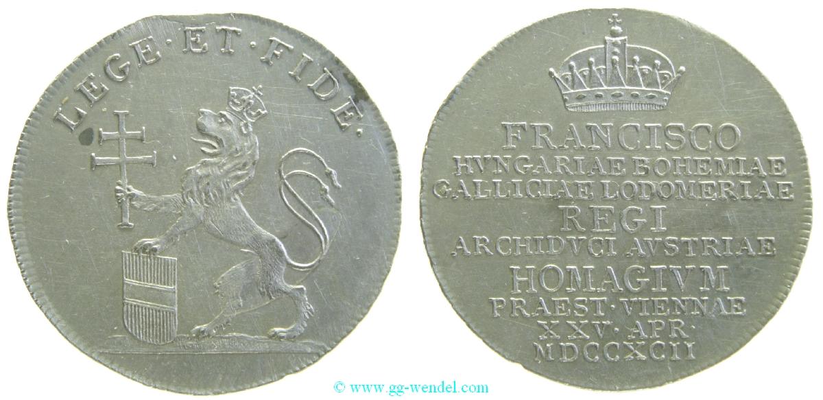 Foto Ausland Medaillen Silberabschlag 1792