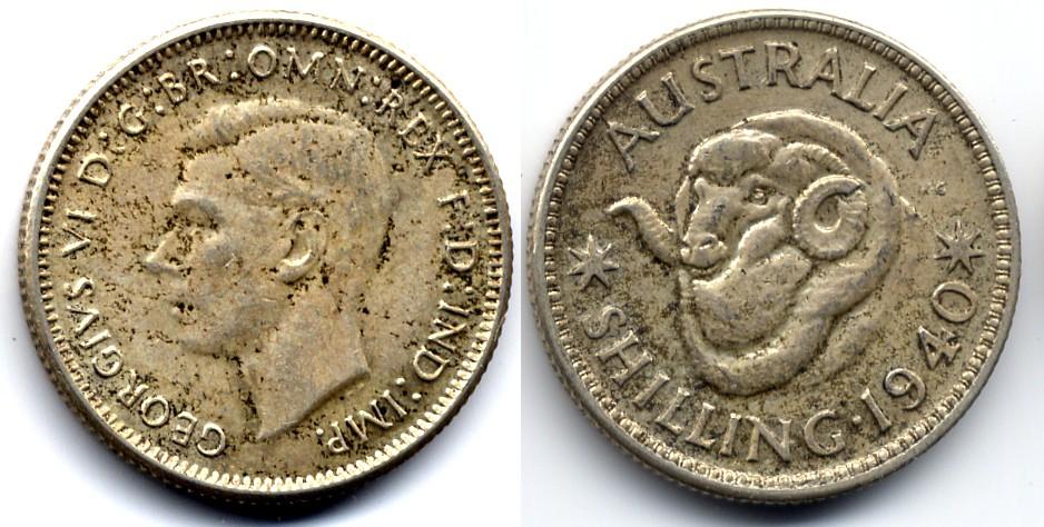 Foto Australia / Australien Shilling 1940
