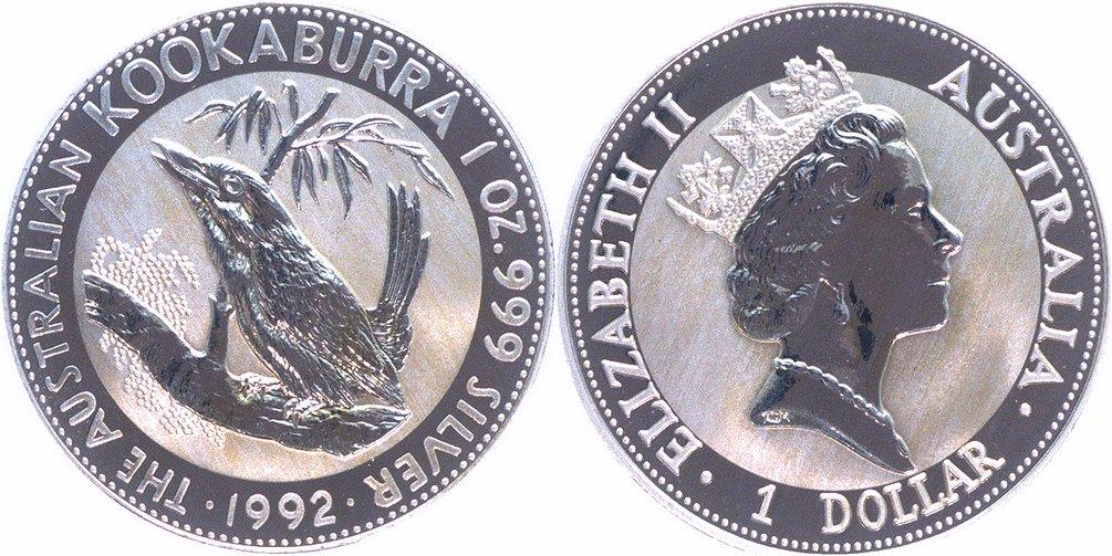 Foto Australien 1 $ Silberunze 1992