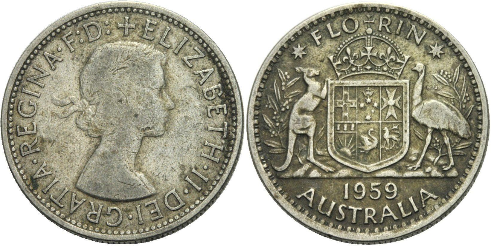 Foto Australien 1 Florin 1959