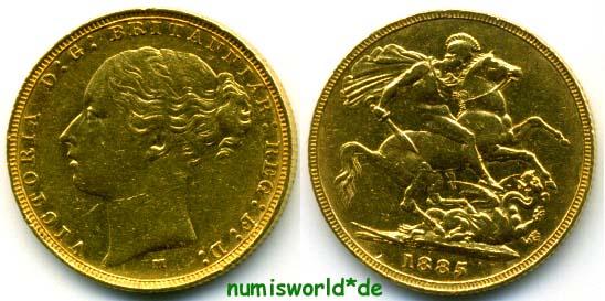 Foto Australien 1 Sovereign 1885