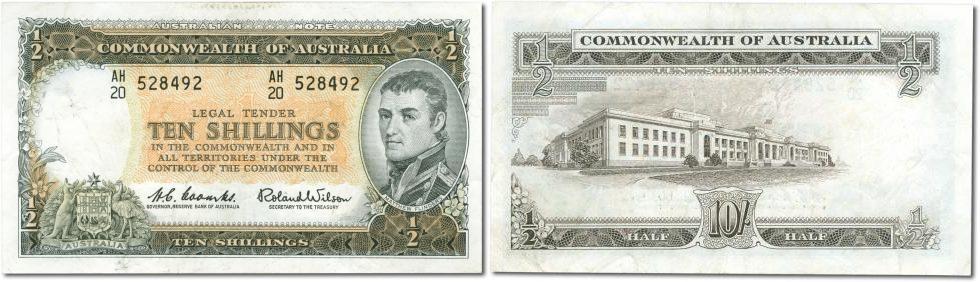 Foto Australien 10 Shillings 1961-65