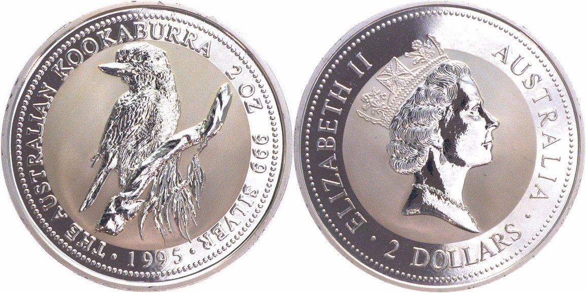 Foto Australien 2 $, 2 Silberunzen 1995