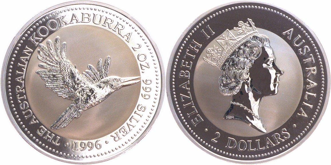 Foto Australien 2 $, 2 Silberunzen 1996
