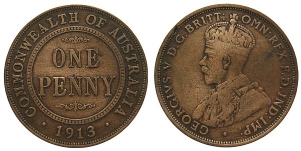 Foto Australien Australia 1 Penny 1913