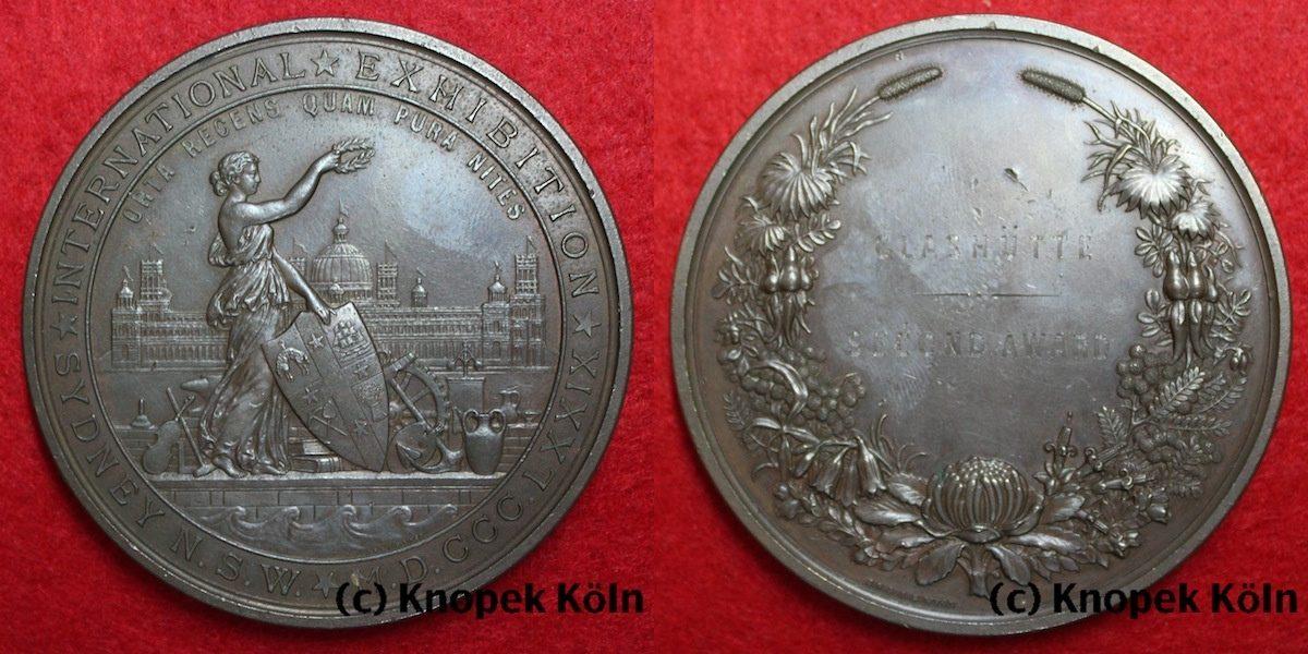 Foto Australien Bronze-Medaille 76mm 1879