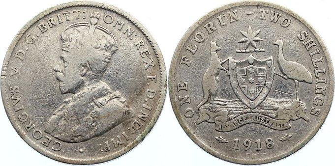 Foto Australien Florin 1918 M