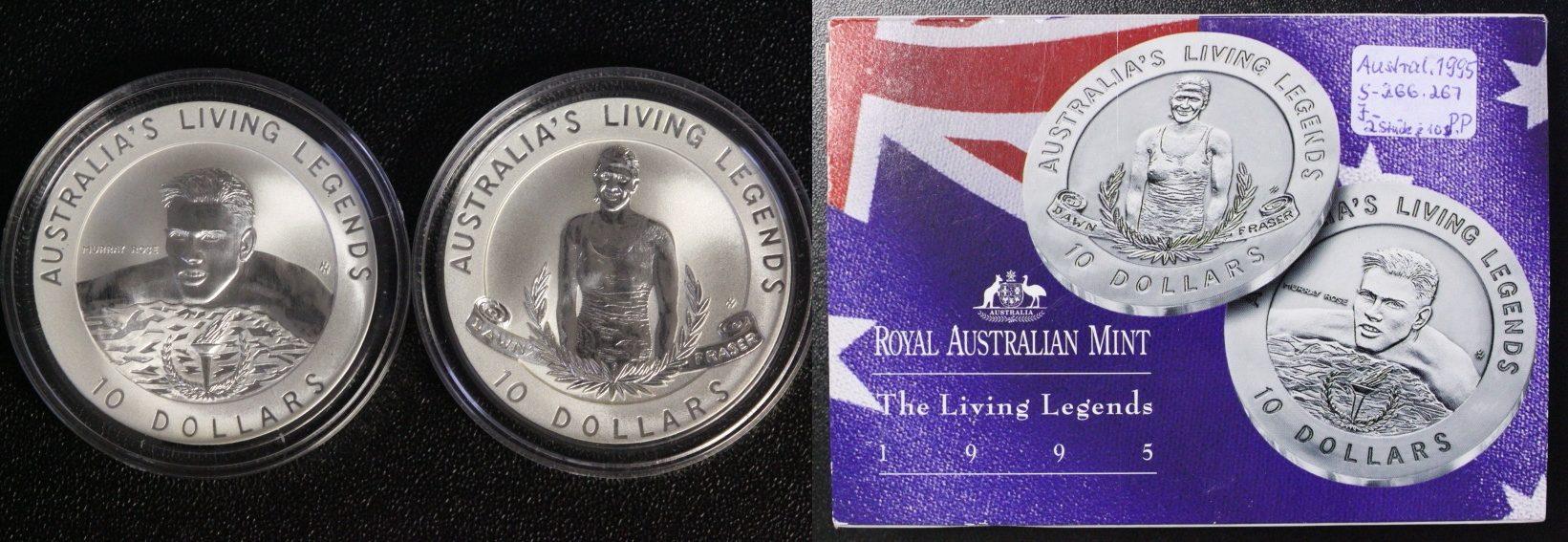 Foto Australien Satz 2x 10 Dollars 1995