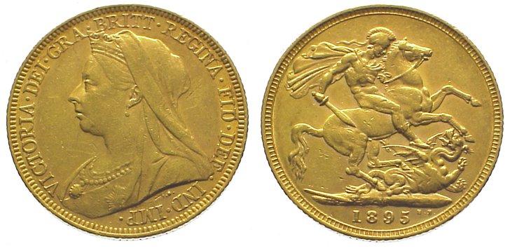 Foto Australien Sovereign Gold 1895 M