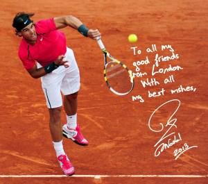 Foto Autógrafo personalizado de Rafa Nadal