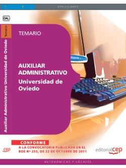 Foto Auxiliar Administrativo de la Universidad de Oviedo. Temario