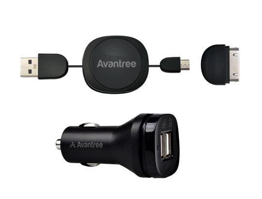 Foto Avantree Cargador mechero con cable micro USB&Apple
