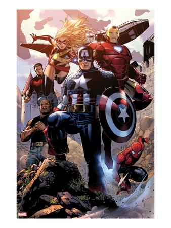 Foto Avengers: The Childrens Crusade No.4: Captain America, Ms. Marvel, Iron Man, Spider-Man and Others, Jim Cheung - Laminas