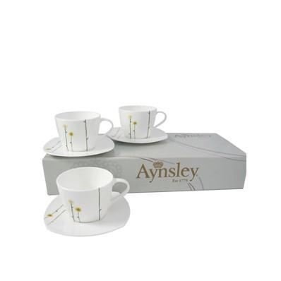 Foto Aynsley China Daisy Chain Set of 6 Tea Cups and Saucers