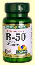 Foto B-50 high potency - Apto Vegetarianos - Nature's Bounty - 50 comprimidos