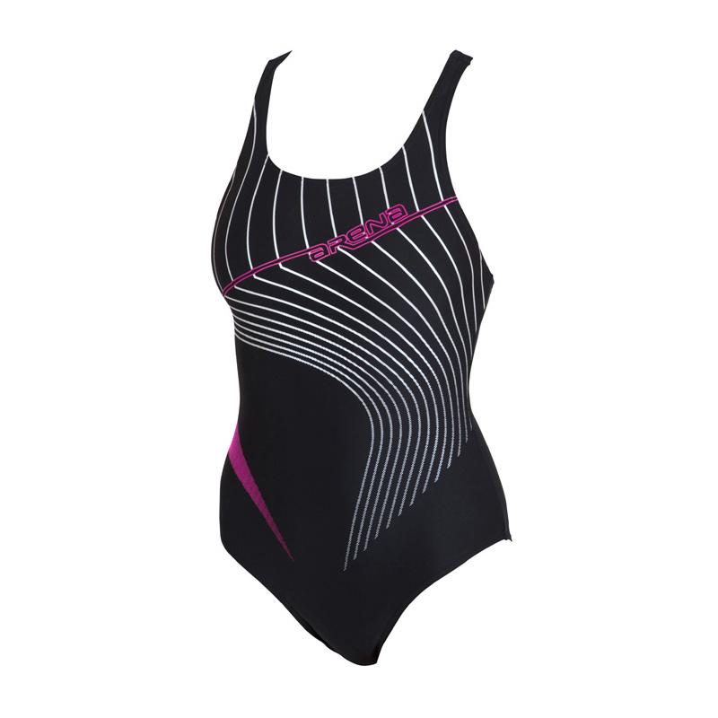Foto Bañador de natación Arena Mandarin negro y fucsia mujer