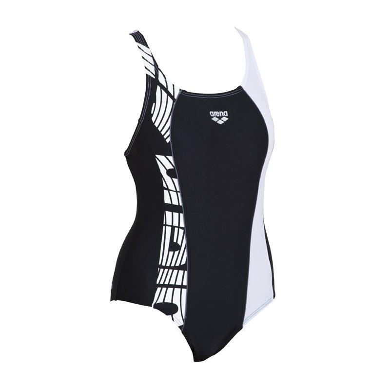 Foto Bañador de natación Arena Mouce negro y blanco mujer