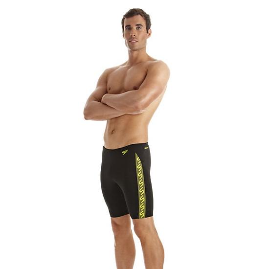 Foto Bañador de natación Speedo Monogram Jammer negro amarillo
