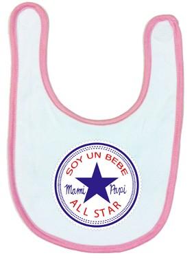 Foto Babero niña bebé all star