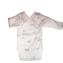 Foto babidu body cruzado manga larga 100% algodón (caracoles plata)