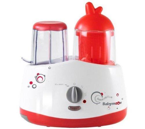 Foto Babymoov A001009 Bebedelice - Robot de cocina para preparar alimentos infantiles (5 en 1: tritura, cocina, esteriliza, calienta, enfría), color rojo y gris