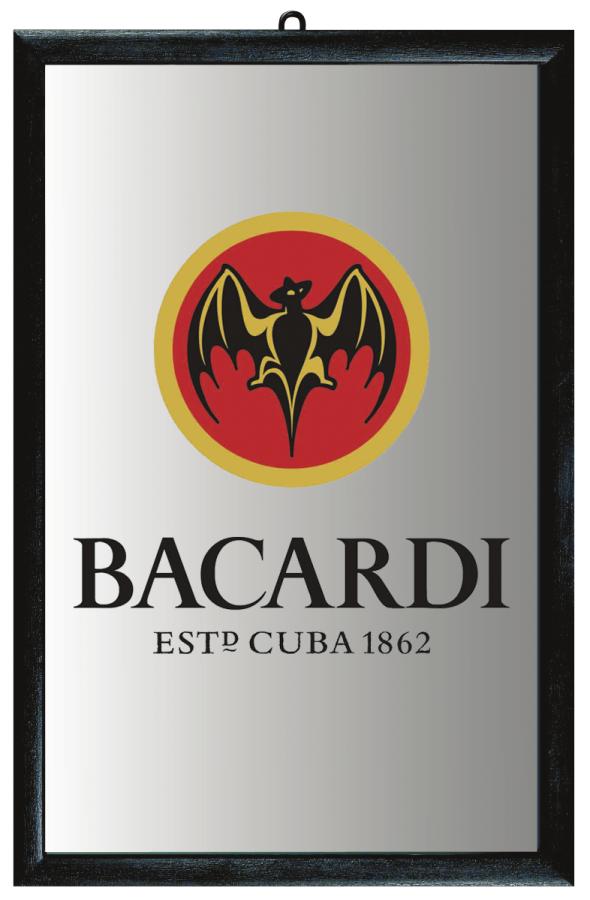 Foto Bacardi: Logo - Espejo, Serigrafía, 22 x 31 cm
