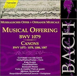 Foto Bach: Musical Offering Bwv 1079; Canons Bwv 1072-1078, 1086,1087 (Edition Bachakademie Vol 133) /Behringer Kaiser Goltz