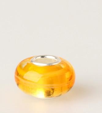 Foto Bacio italy. Abalorio ORIGINAL cristal de murano naranja claro