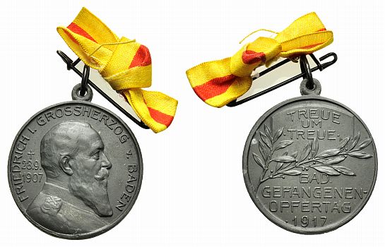Foto Baden-Durlach Zink-Medaille 1917