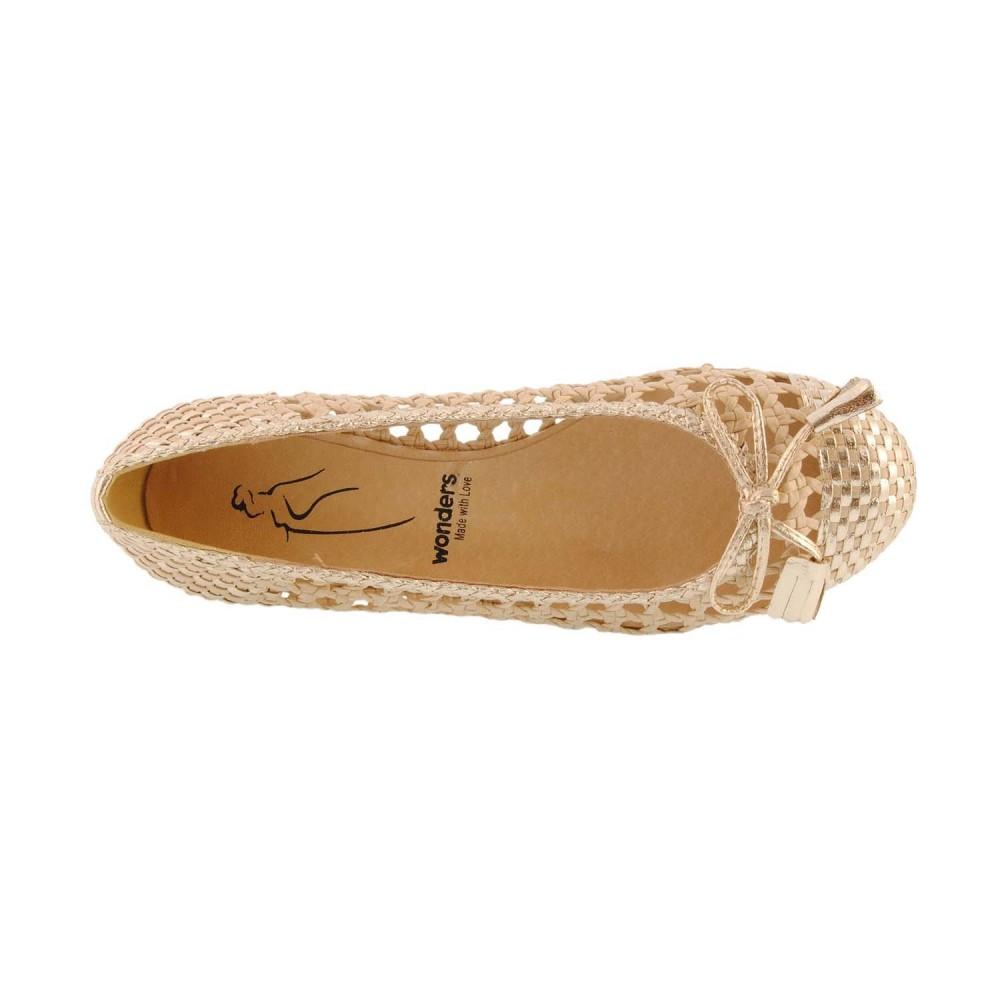 Foto Bailarinas piel trenzada CB-0050 Wonders (Color: BEIGE, Talla: 41)